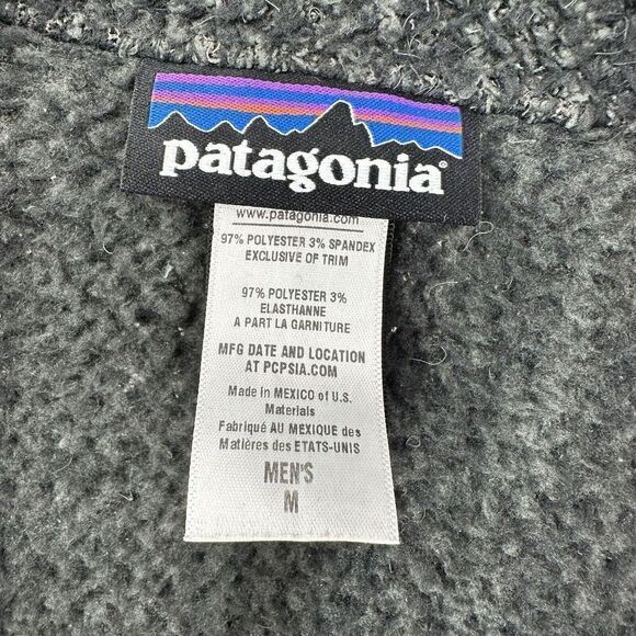 Patagonia High Pile Fleece 1/4 Zip Pullover Sweater Green Mens Size M Outdoor - Picture 7 of 7